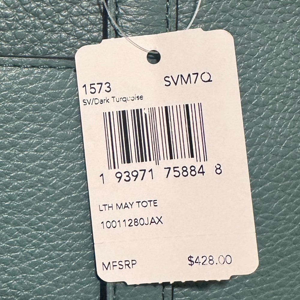 Coach Green Leather shoulder Tote Bag May - Picture 9 of 12